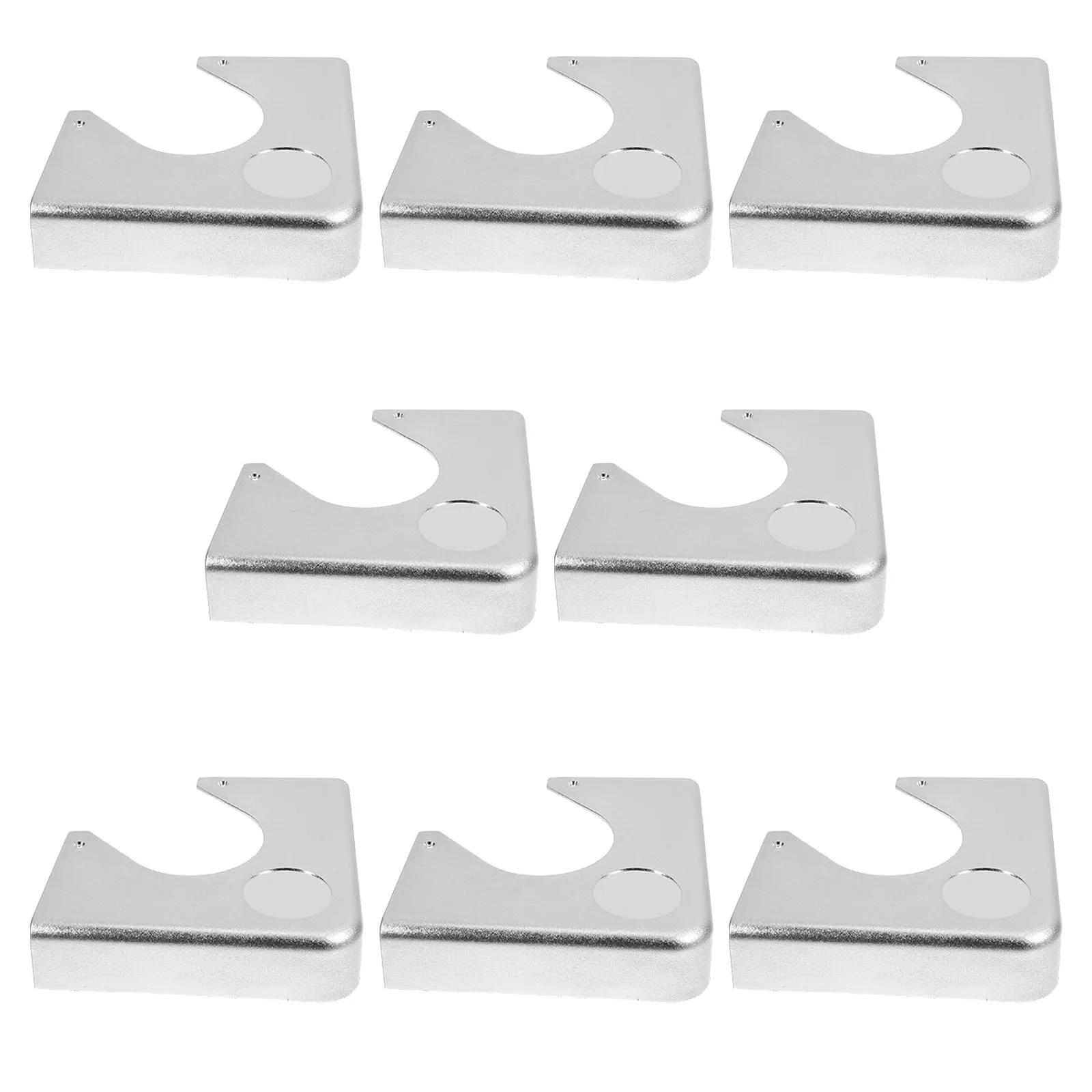 

8pcs Pool Table Chrome Billiard Corner Guard Plate Heavy Duty Abs Protector For Snooker Room - Universal Corner Bracket