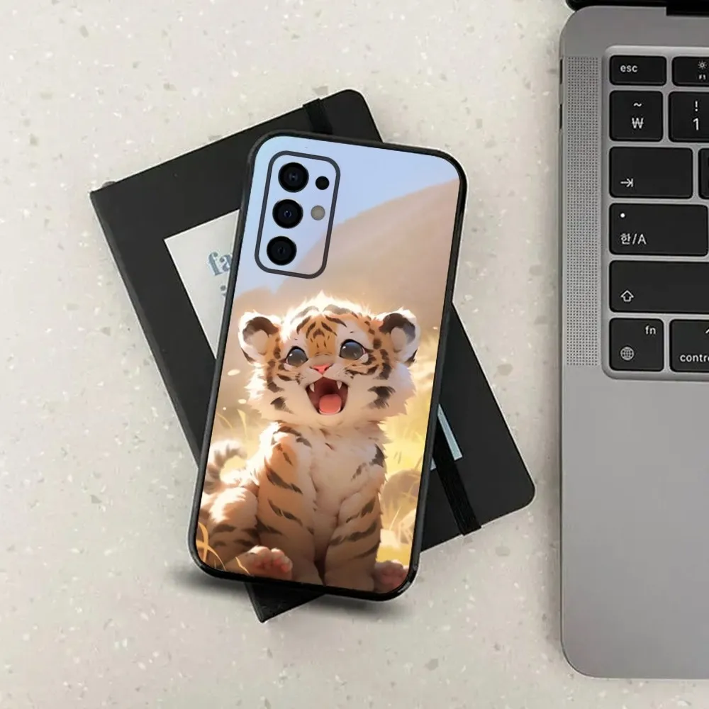 Cute Little Tiger Beautiful Phone Case For Samsung S24,S21,S22,S23,S30,Ultra,S20,Plus,Fe,Lite,Note,10,9,5G Black Soft Cover