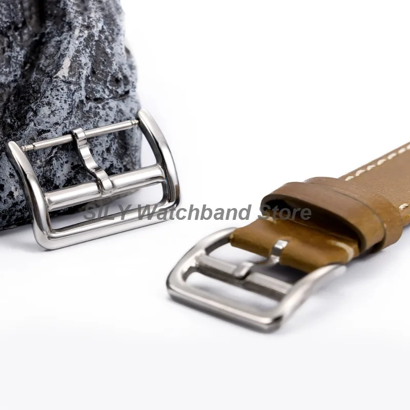 12/14/16/17/18/20/22 مللي متر المعادن مصقول مشبك ساعة الفولاذ المقاوم للصدأ مشبك ساعة حزام الساعات الصلبة مربع زر المشابك اكسسوارات