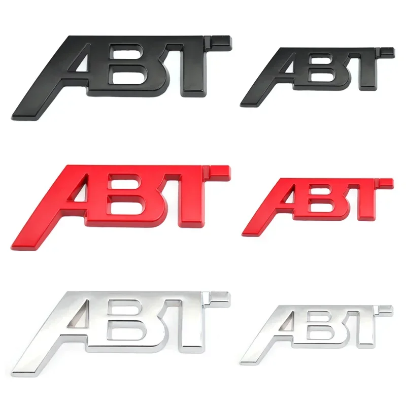 Metal Car Front Grille Badge Auto Body Trunk Emblem Sticker for ABT Logo Sagitar Golf Polo Passat Tiguan Touareg Jetta Lavida