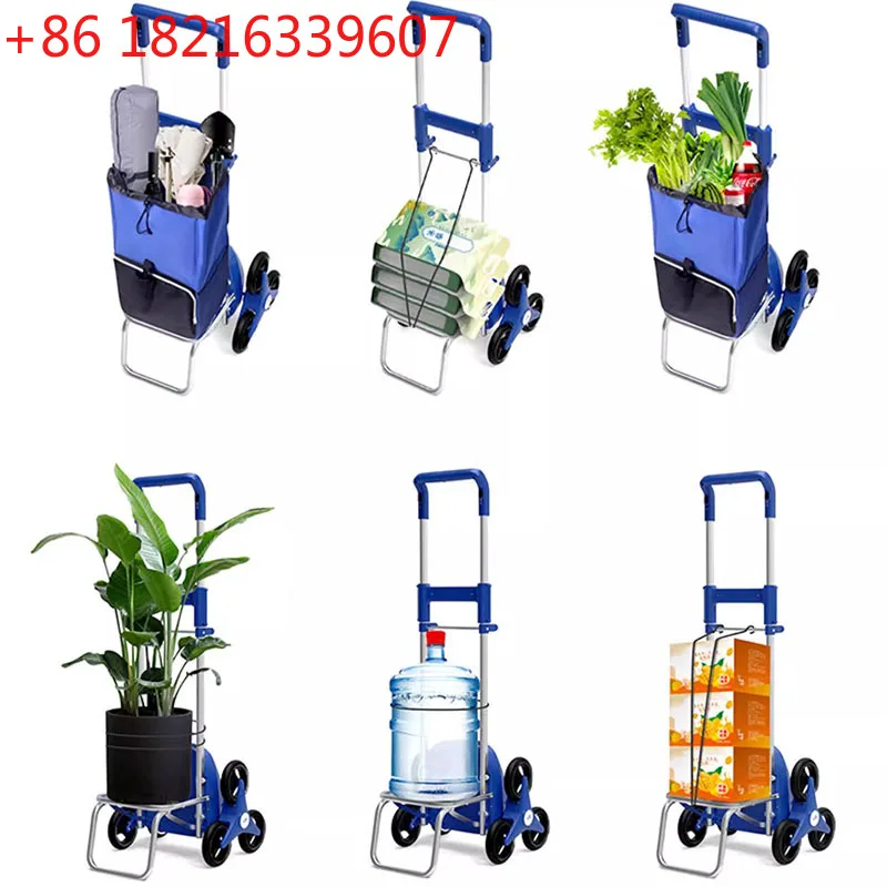 TAO Electric Climbing Shopping Cart Foldable Handcart Portable Stair Climbing Machine with Wheel Storage Bag Shopping Car