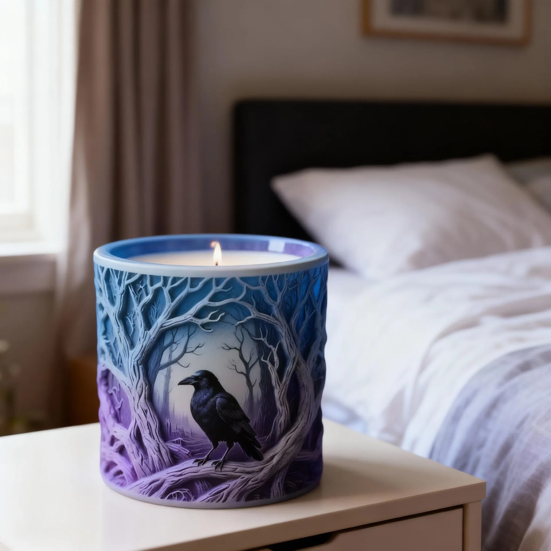 زهرية قالب من السيليكون حامل شموع معطرة مزخرفة قالب الغراب جثم قالب من السيليكون متعدد الأغراض لصنع مزهرية ديكور المنزل #1