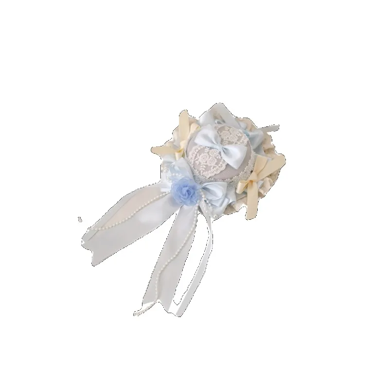 Original Blue Lolita Four Seasons Butterfly Bow Elegance Doll Hairband Hat Sleeve KC Ballet Treat