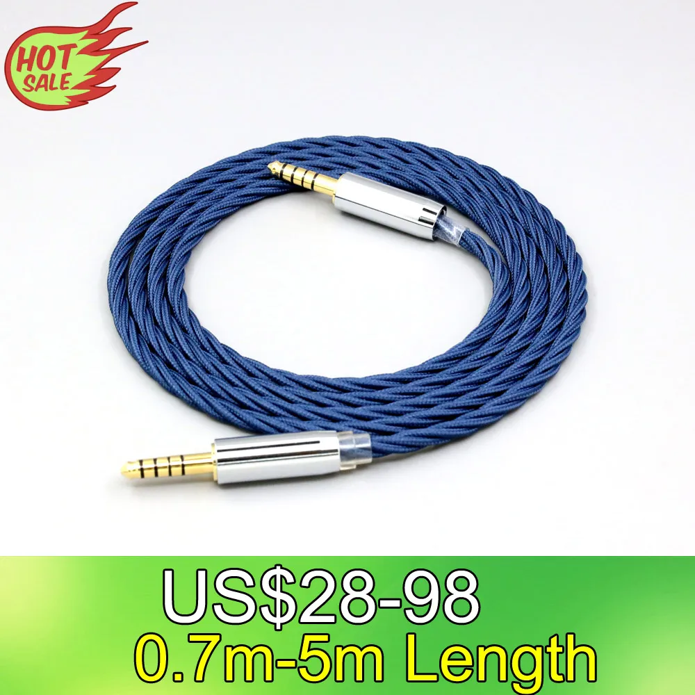 

99% Pure Silver OCC Graphene Alloy Full Sleeved Earphone Cable For 4.4mm Male to 4.4mm Male LN008584