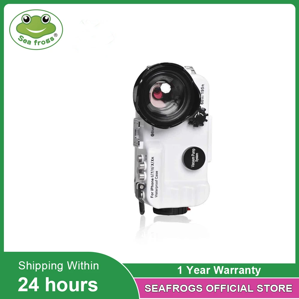 Seafrogs For iPhone 6/7/8/X/XR Waterproof Housing Professional Diving Underwater Photography  60M Phone Accessrories Case