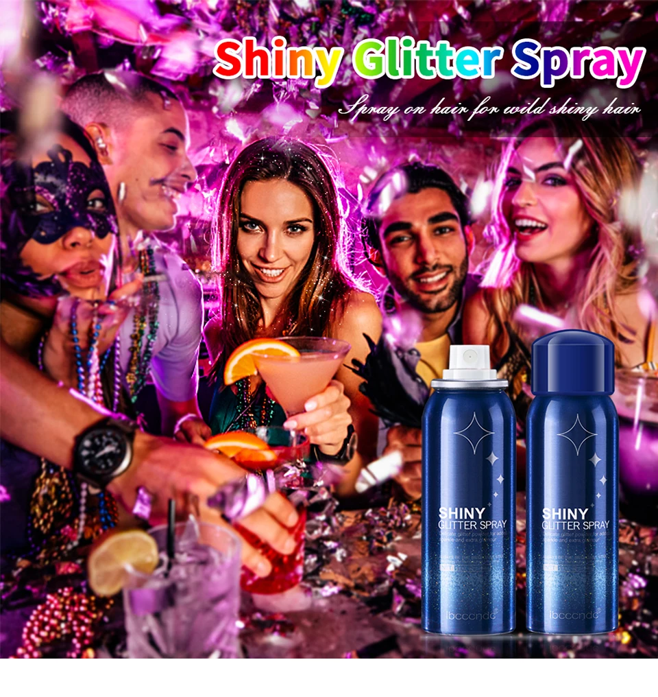 Makeup Glitter Spray Instantly Enhancing Radiance Emit Charming Radiance Quick Drying Brightening Waterproof Party Glitter Spray