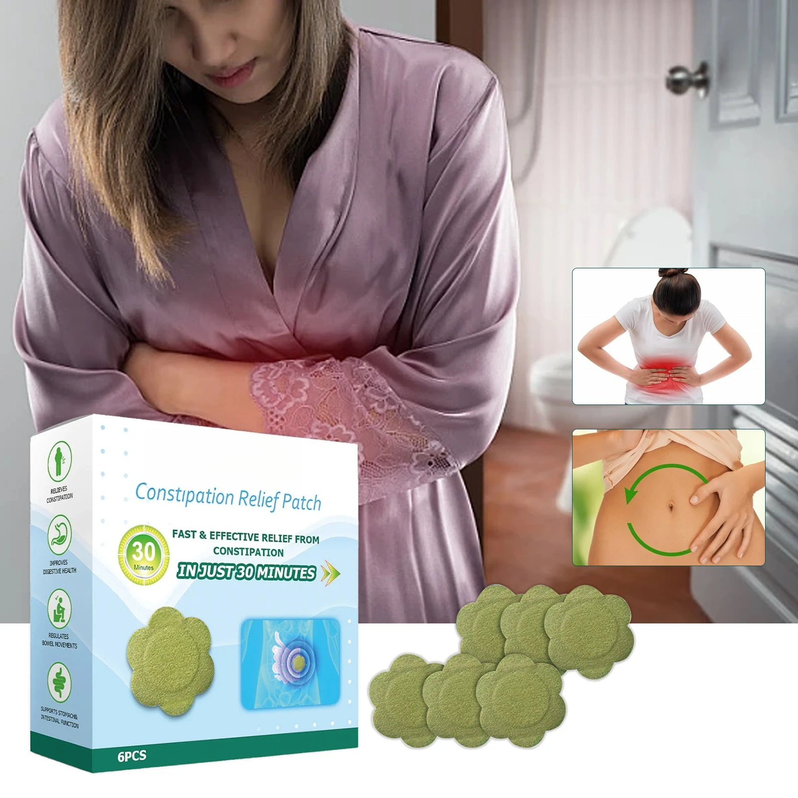 

Refreshing care stickers, stool-clearing body care, body sculpting and beauty stickers