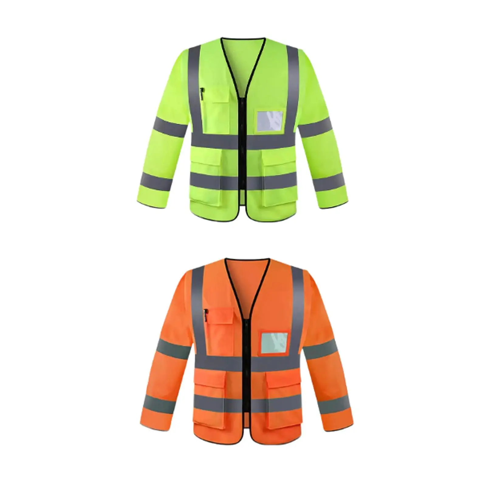 

Reflective Safety Vest,Long Sleeve Workwear, High Visibility for Baggage Handling