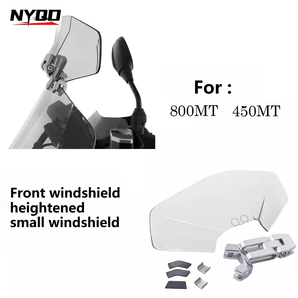 

For CFMOTO 800MT 450MT Modification Universal Small Windshield Heightened Windshield Belt Adjustment motorcycle accessories
