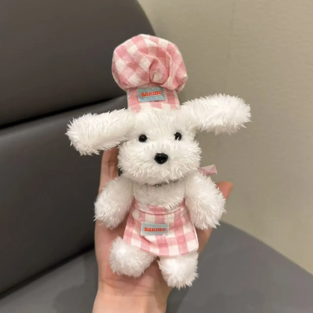 Lindo Perro de Peluche con Gorra de Béisbol, Llavero Decorativo para Bolsa, Colgante de Animal de Dibujos Animados, Accesorio para Bolsa, Regalos para Niños