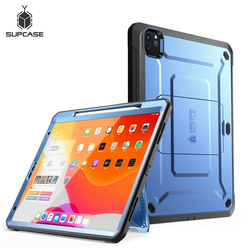 SUPCASE-funda para iPad Pro 12,9 (2020), compatible con Apple Pencil, carga con Protector de pantalla incorporado, cubierta resistente de cuerpo