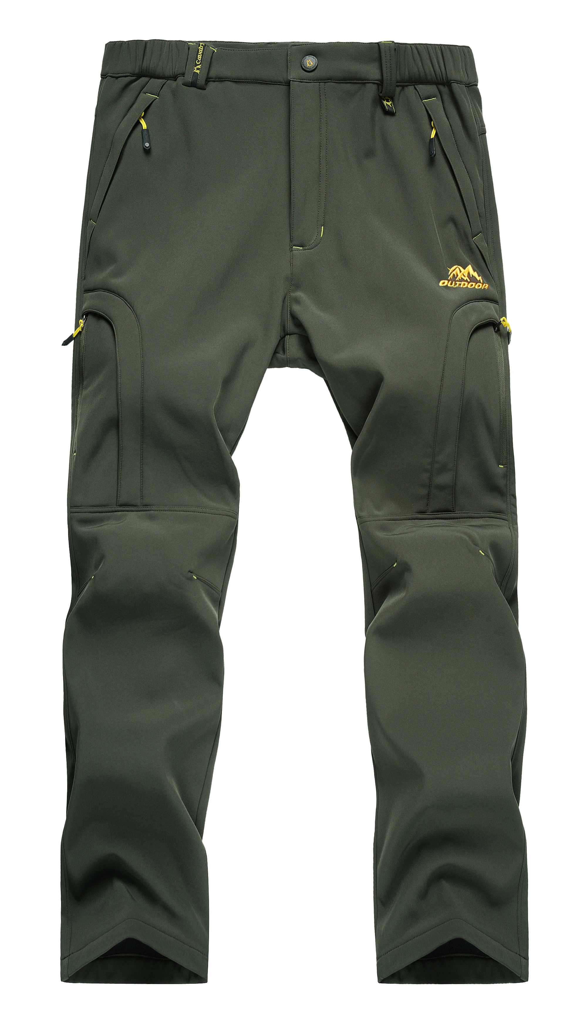 Męskie wodoodporne spodnie turystyczne Outdoorowe spodnie narciarskie z podszewką z polaru Zimowe spodnie snowboardowe Softshell