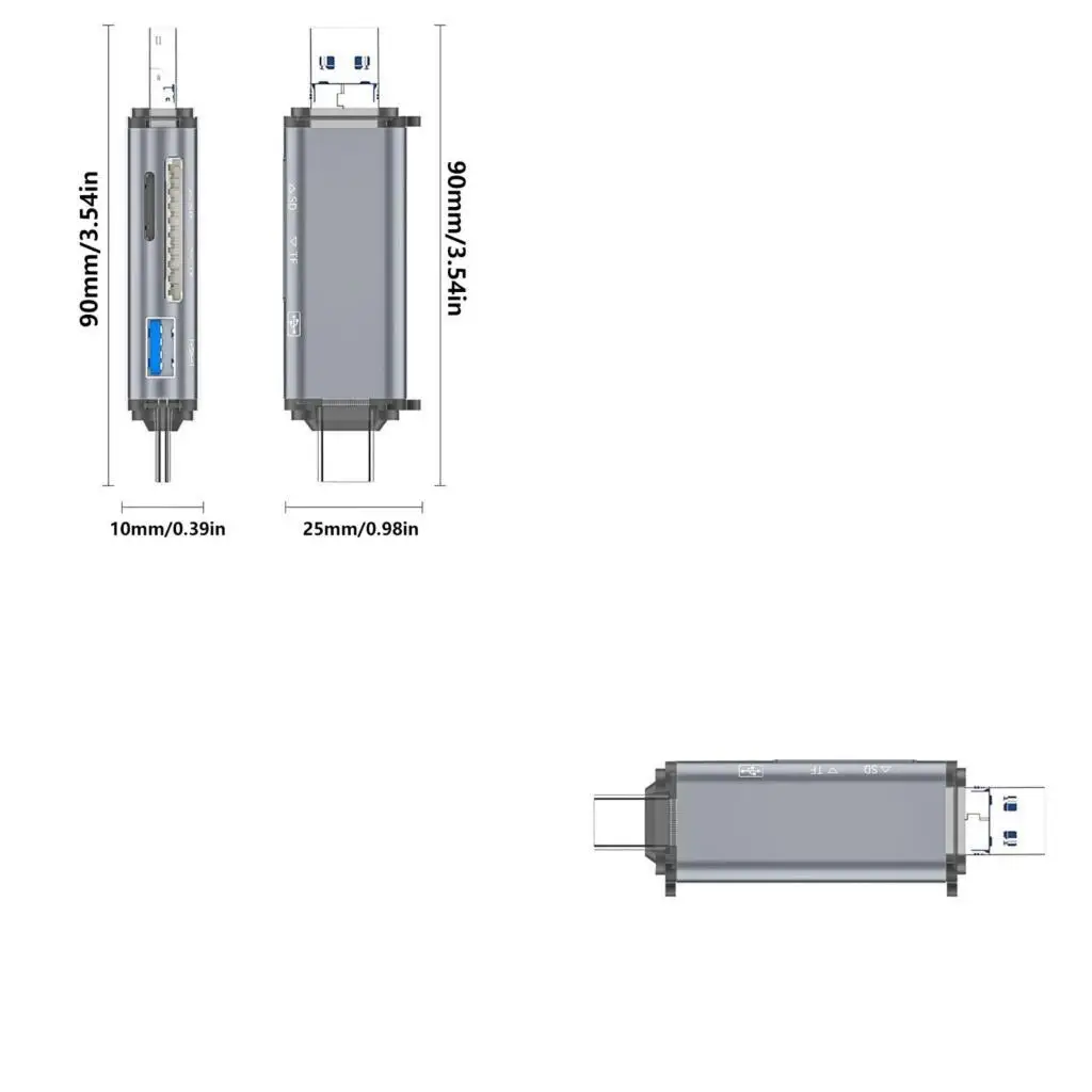 

652f Простой в использовании USB3.0 Читатель карты карты карты карты памяти для устройств USB USB Type C/USB предлагает быстрые