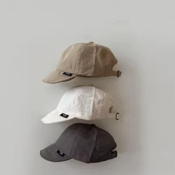 Simplicity Toddler Basaball Cap for Boy Girl Fashion Beige Coffee Color Peak Cap for Little Kids Travel Outdoor Sunshade Hat