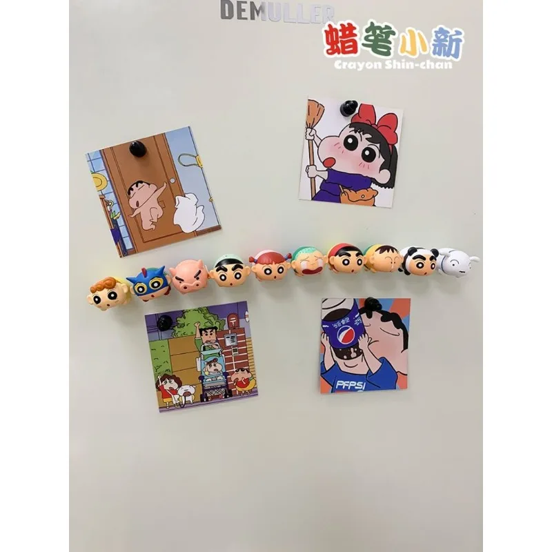 Crayon Shin Chan สติกเกอร์ติดตู้เย็นแม่เหล็ก3D น่ารักตกแต่งส่วนบุคคลตู้เย็นสติกเกอร์การ์ตูนสติกเกอร์แม่เหล็ก