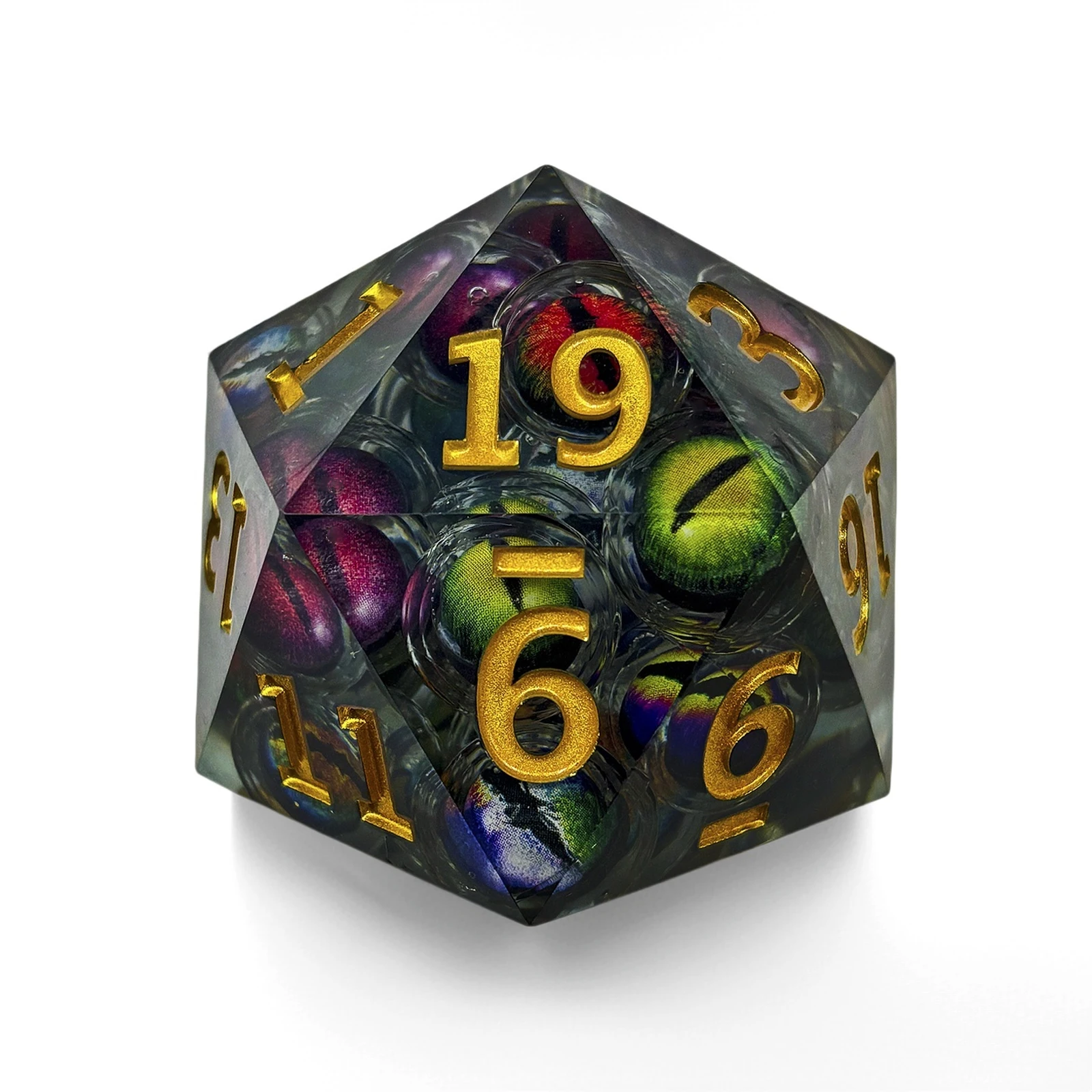 

【55mm Jumbo Liquid Core Dice】Resin Material, Multiple Eyeball Designs, Easy to Read, Fair Play