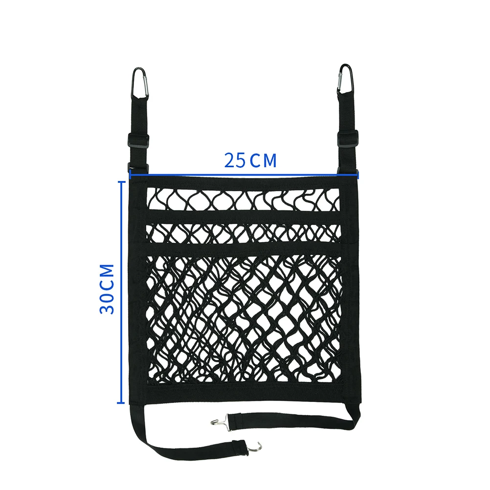 

Car Storage Net Pocket Durable Seat Organizer Large Capacity for Phone Purse Documents Tickets Business Cards Driving