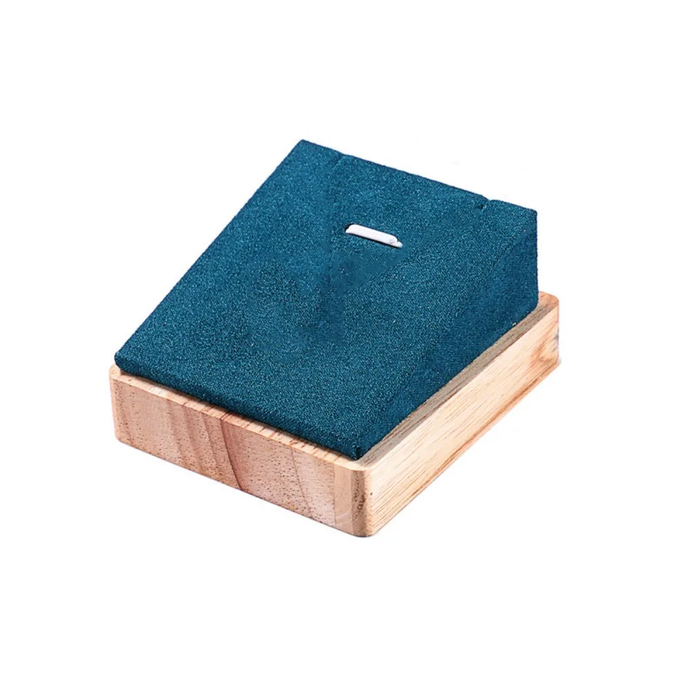 

PU Leather/Velvet Wooden Necklace Display Stand Handmade Space Saving Jewelry Organizer Trays Portable Flat Bottom