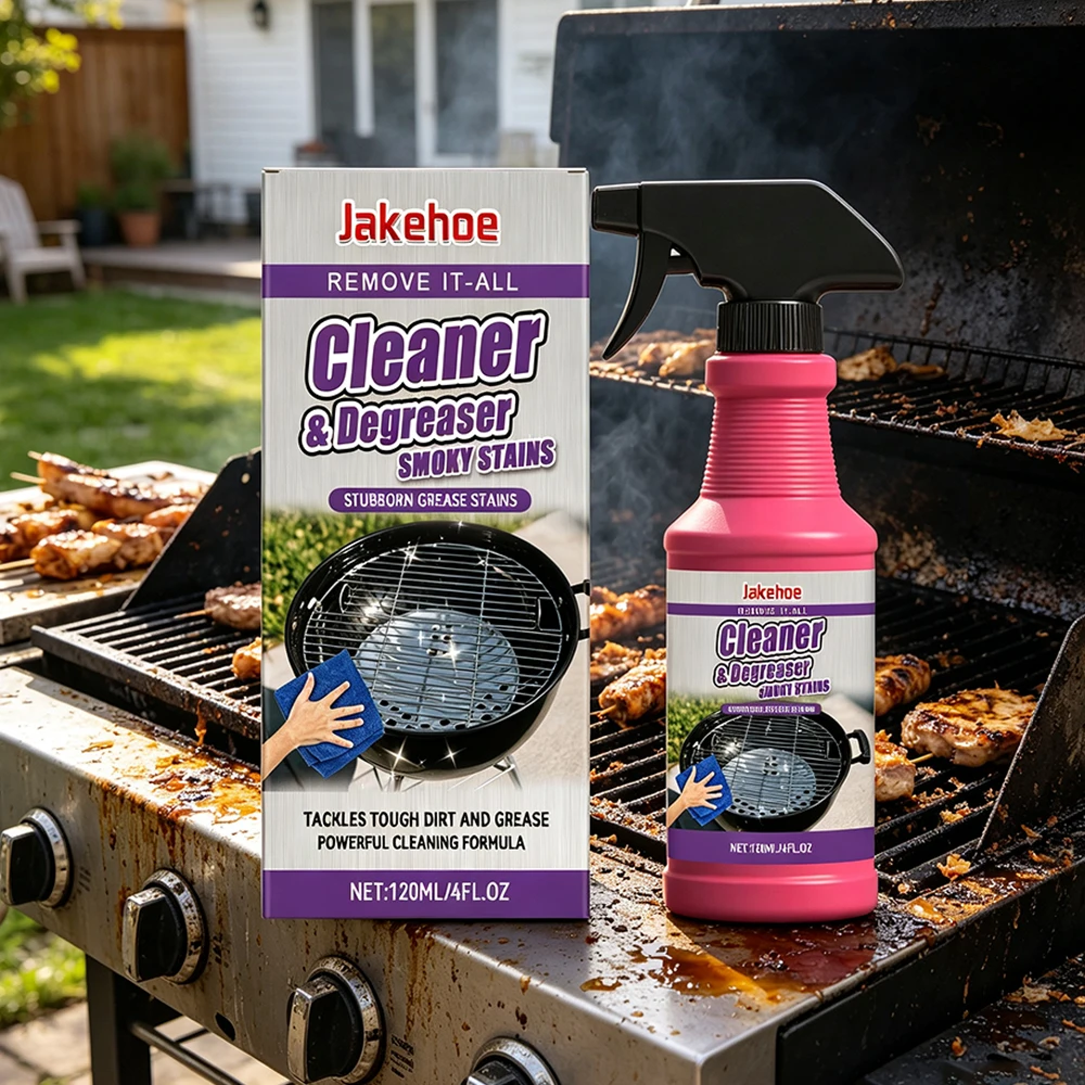 BBQ Grill Cleaner Heavy Duty Grease Remover Oven Pan Stain Cleaner Dissolves Burnt Residue