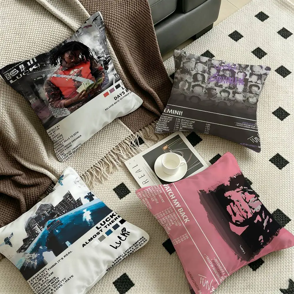 L-Lucki Rapper Office Cushion Pillowcase Car Cushion Cover45X45CM Lumbar Pillowcase Sofa Pillowcover