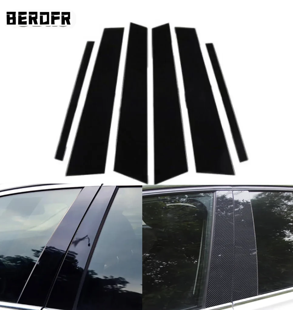 for Dodge Charger 6Pcs Car Door Window Pillar Posts Trim Covers Sticker 2011 2012 2013 2014 2015 2016 2017 2018 2019 2020 2021