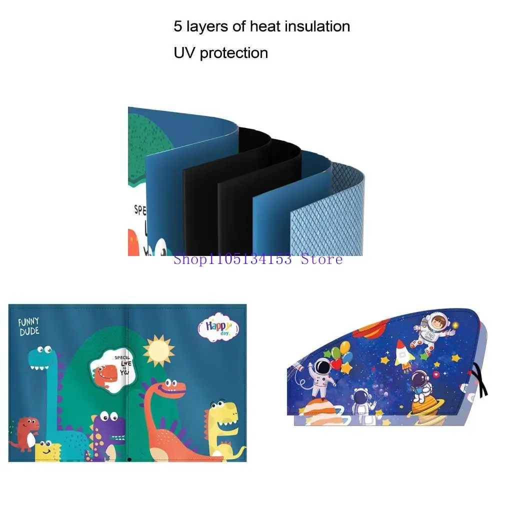 

HG89 Симпатичная машина для солнечного оттенка магнитная крышка окна 5-х слоя утолщенной сетки УФ-защитник