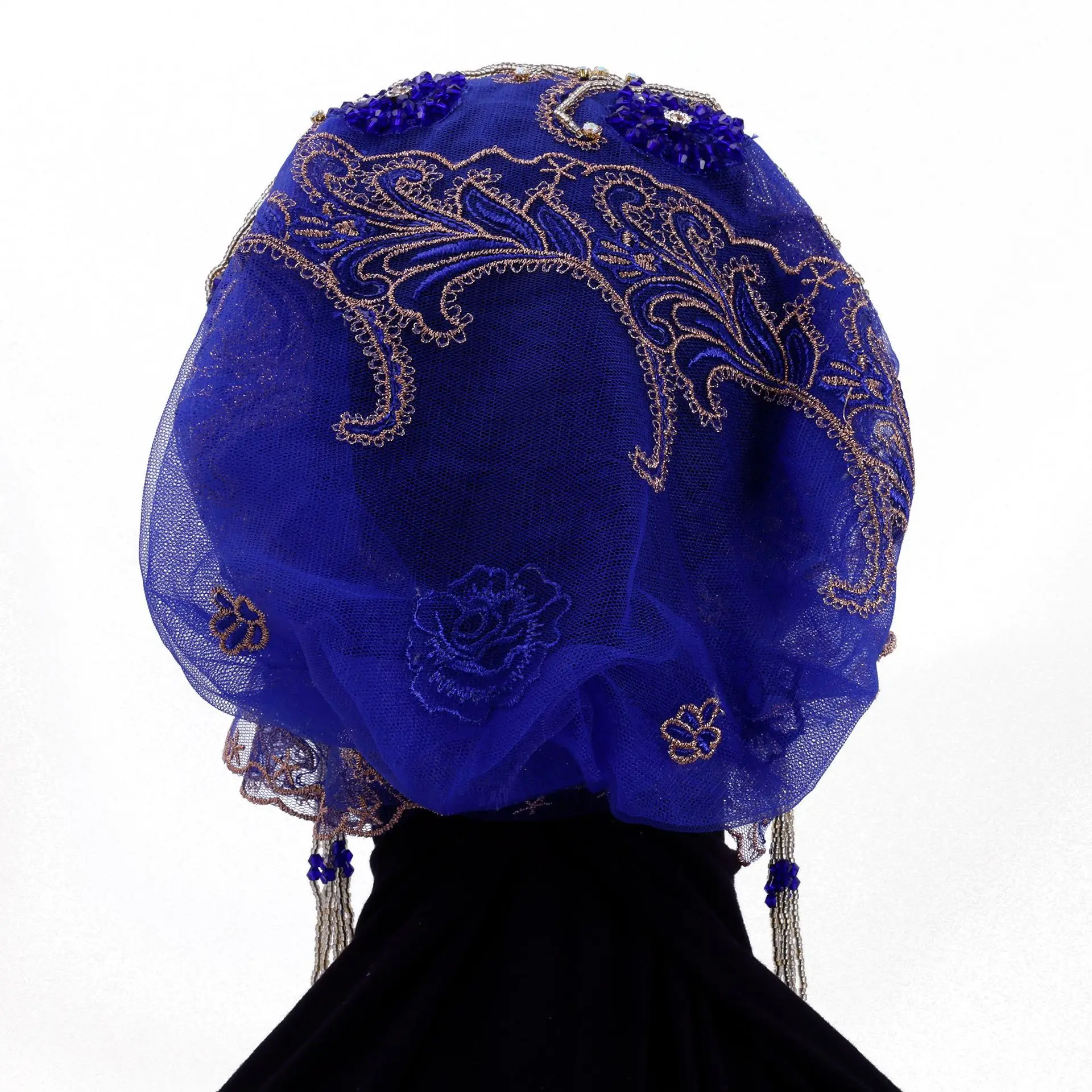 Novo boné de borla frisado bordado rendas moda bonnet turbante muçulmano interior hijab chapéu feminino lenço islâmico gorros perda de cabelo boné