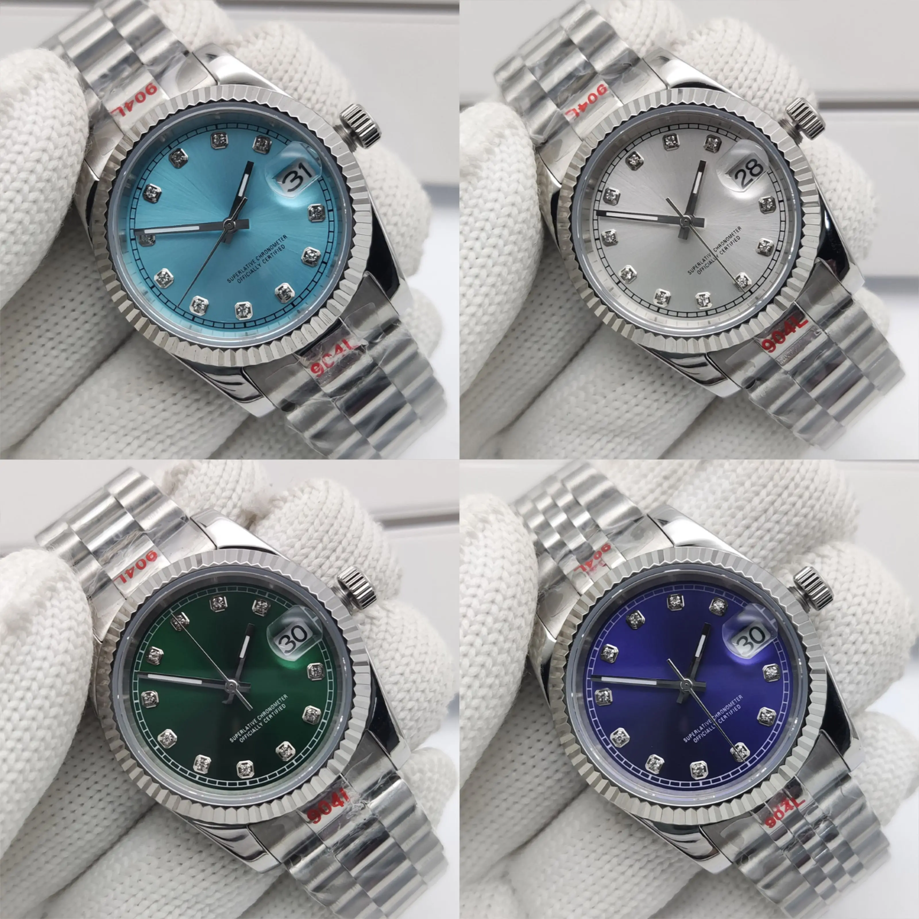 

New 36/39mm Watches Men nh35 Automatic Mechanical Wristwatches for NH35 movement 28.5mm Dial Sapphire Glass Calendar Dress Watch