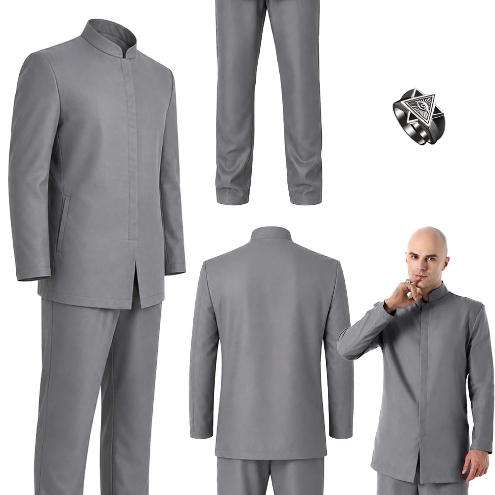 Fantasia Movie Power of Austin Dr. Evil Cosplay Clothing Men Disfraz Costume Male Fantasy Halloween Carnival Party Clothes