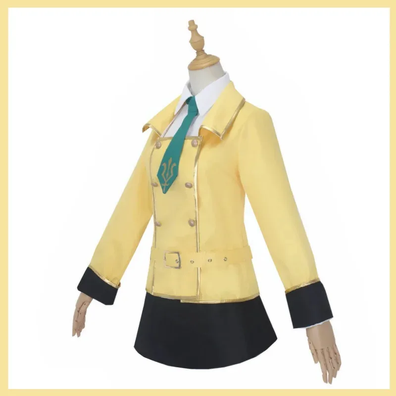 

Anime CODE GEASS Lelouch of The Rebellion CC Cosplay Costume Japanese JK Uniform Yellow Coat Skirt Wig Woman Sexy Halloween Suit