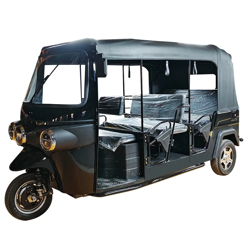 KEYU 2026 New Arrival Open Adult 3 Wheel Rickshaw 7 Seat Tuktuk Electric Taxi for Passenger