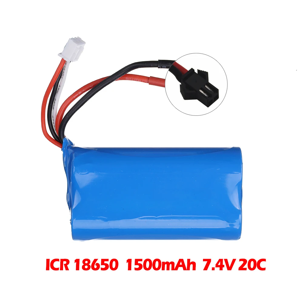 Lithium battery 7.4V 1500mah/2200mah/3000mah 18650 for Q46 Wltoys 10428/12428/12423 WPL MN99S D90 U12A S033g for rc boat and car