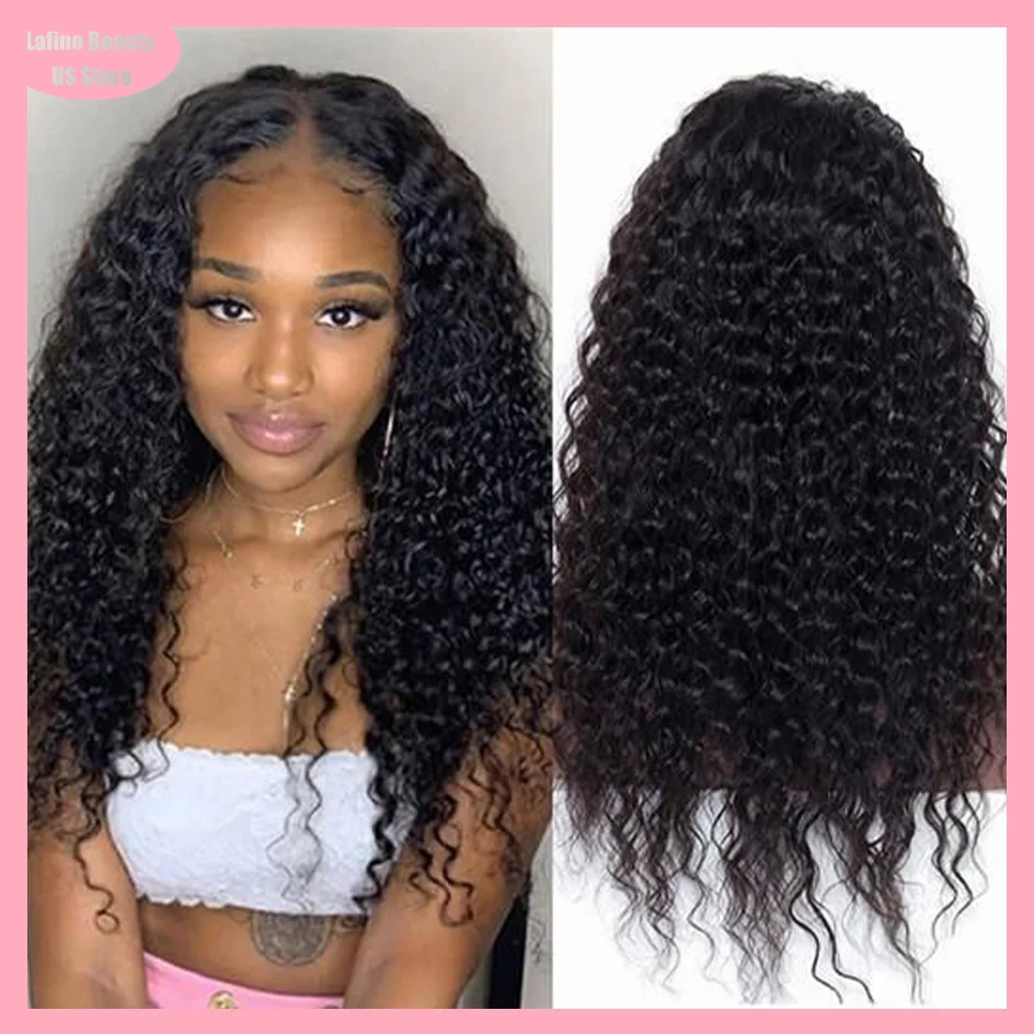 Lafion Deep Wave 4x4 Lace Frontal Wig Closure Wig 5x5 Hd Lace Curly Wigs Water Wave Human Hair Wig Black Wig Bob Wig Brazilian