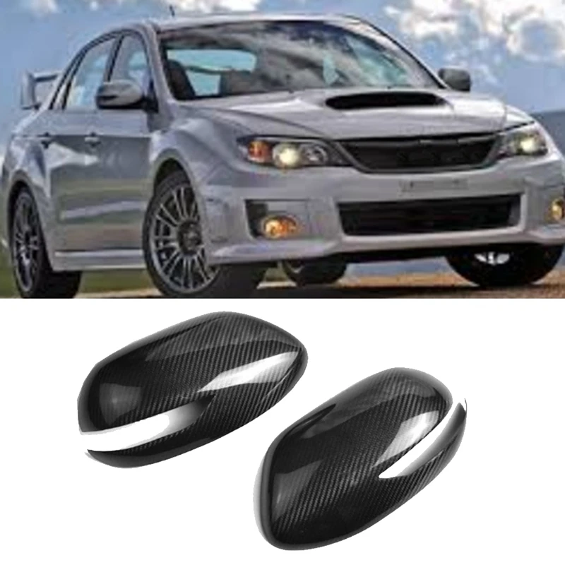 

Car Side Rearview Mirror Cover Door Mirror Shell Carbon Fiber Trim Cap For Subaru Impreza WRX STI 2008-2014-N25R