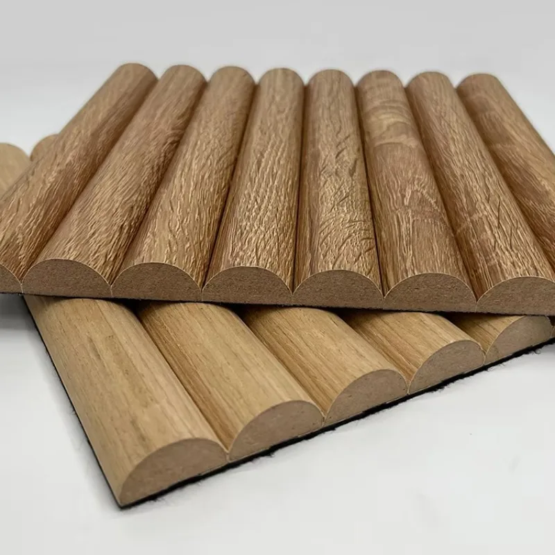 Modern Natural Wholesale 3D Sound Absorption Flexible Acoustic Wall Panel Wood Salt Curving Panel For Hotel Soundproof Purpose