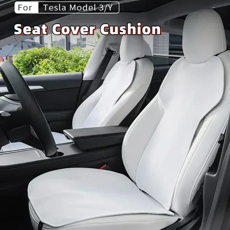 Seat Cover Cushion for Tesla New Model 3+ Highland 2024 Flannel Anti-dirty Seat Pad Mats Flocking Mat Car Seat Cover Accessories