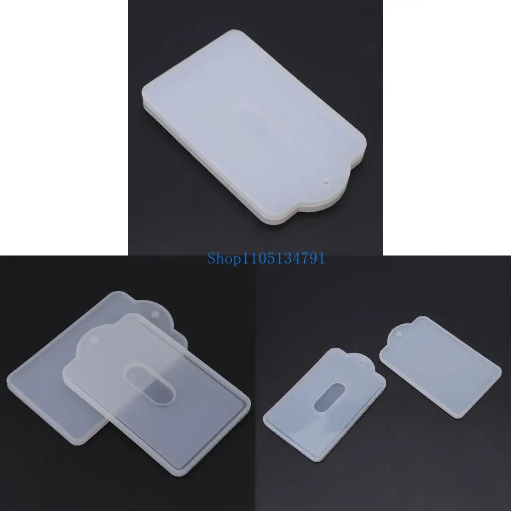 98km 2pcs غطاء بطاقة العفن DIY ايبوكسي راتنج حامل الأشعة فوق البنفسجية الغراء القوالب السيليكون للتخزين