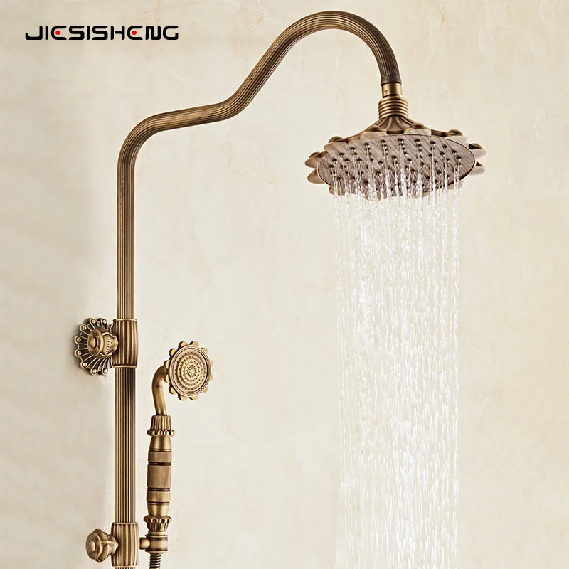 Cross-border European antique shower shower set, bathroom, bathroom, all-copper light luxury water mixing valve