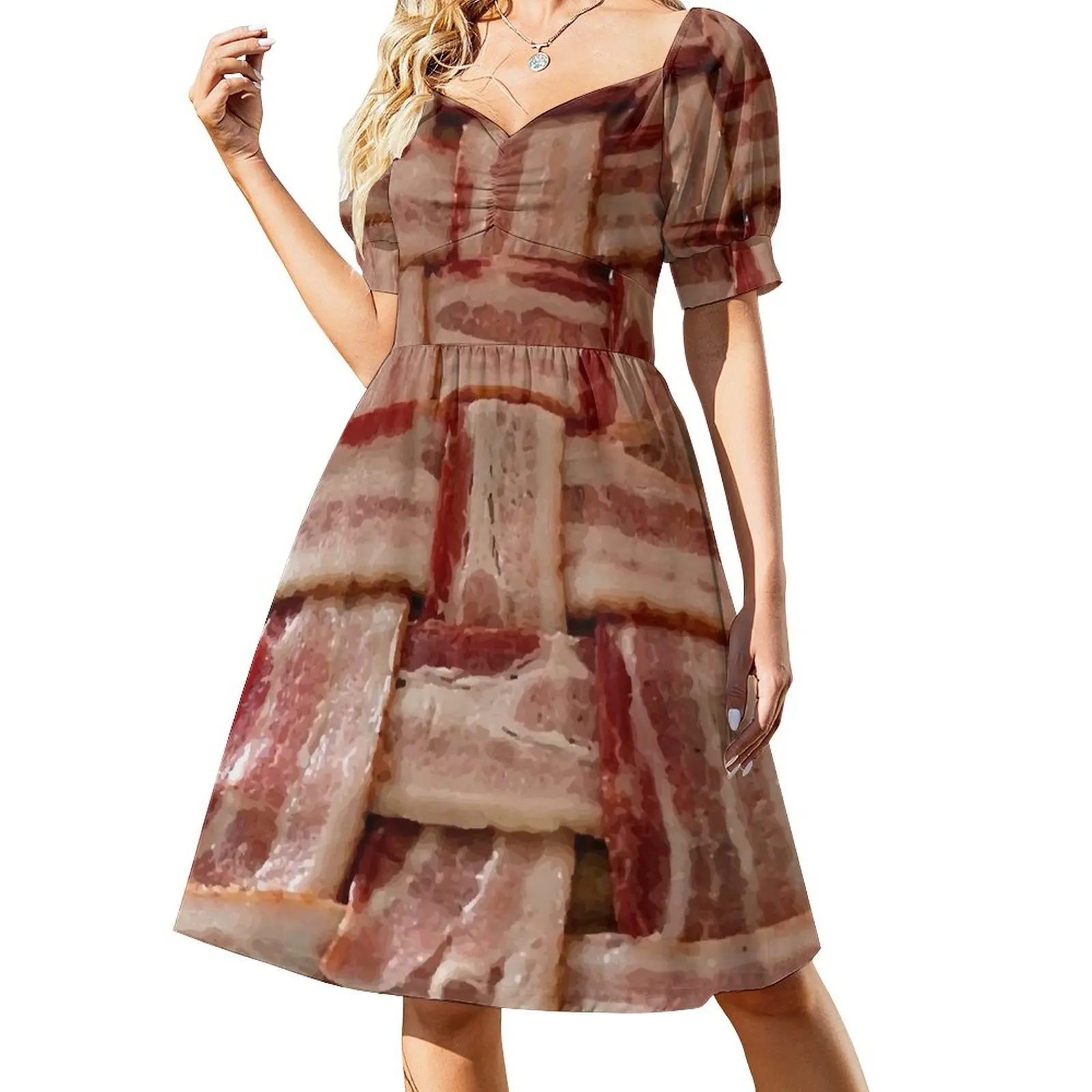 

Crazy Bacon Lover Design - Look So Yummm Dress dress for women Long dresses