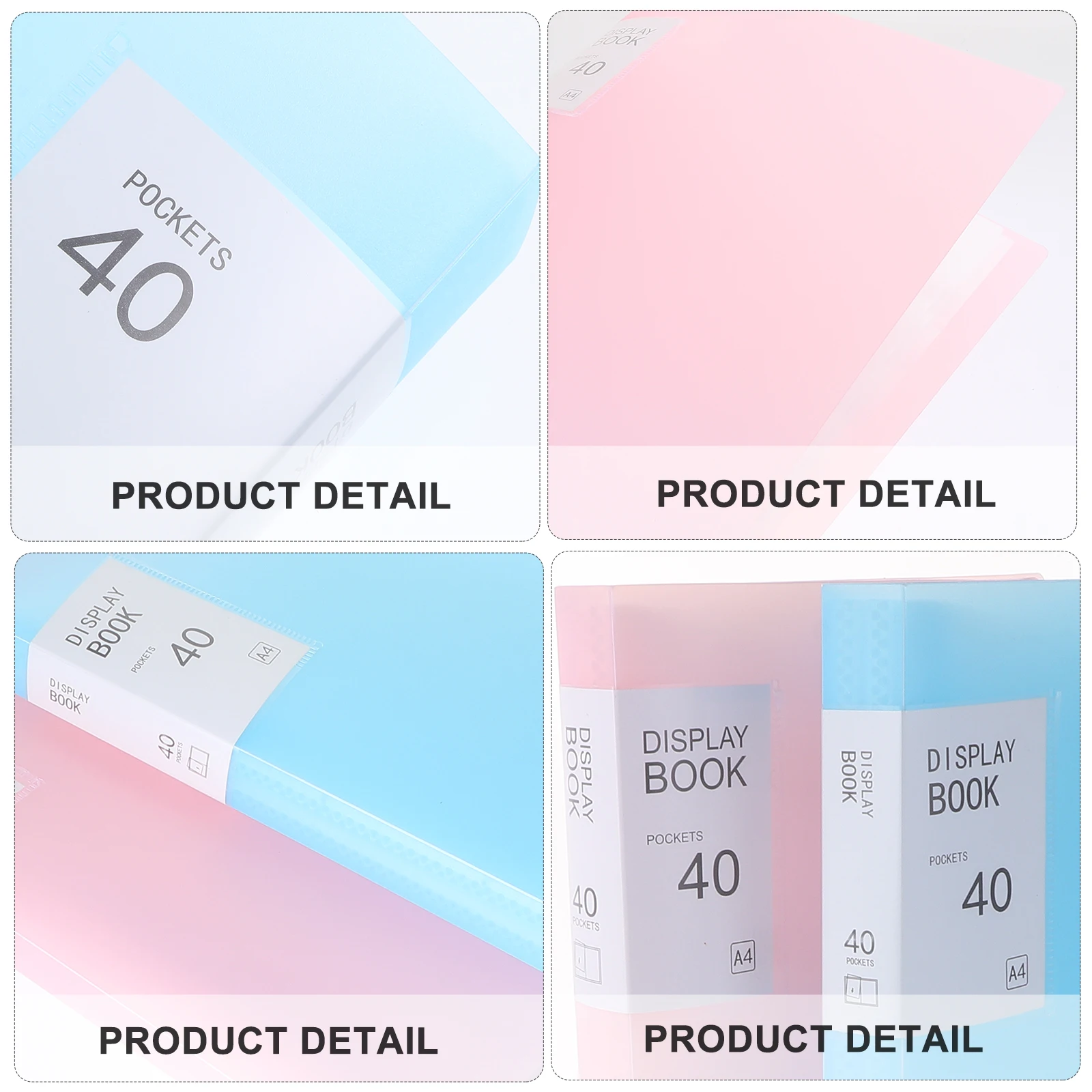 

2 Pcs A4 Plastic Multi layer Insert Folders 40 Pages R om Color Office Storage Files Large Capacity ganizers Household Archives