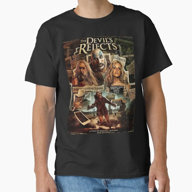 

The Devil's Rejects House of 1000 corpses retro horror movie The Devil's Rejects Scary Halloween gift T-shirt large size Tops