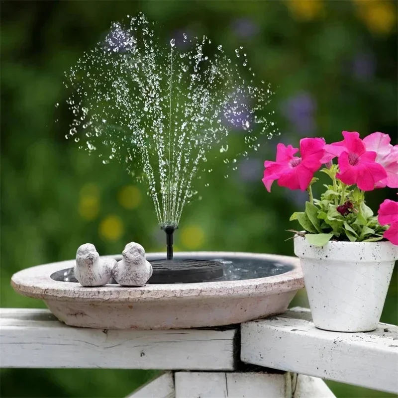Solar Fountain Pump Energy-saving Plants Watering Kit Colorful Solar Fountain Solar Panel Bird Bath Fountain Outdoor Garden Pool image 4