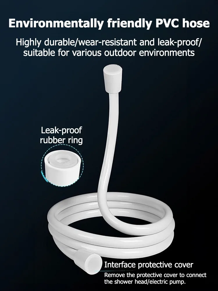 Kein Strombedarf, tragbare Campingdusche, Outdoor-Campingduschpumpe, wiederaufladbare elektrische Duschpumpe mit intelligentem Digitaldisplay – Detail 6
