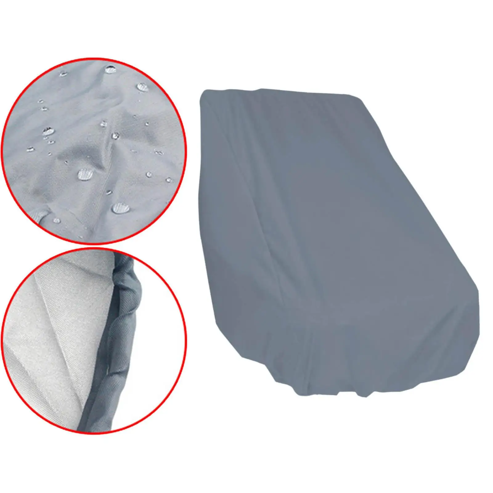 Boat Seat Cover Waterproof Weather Resistant 210 Cloth Cover Outdoor Helm Protective Covers , Gray