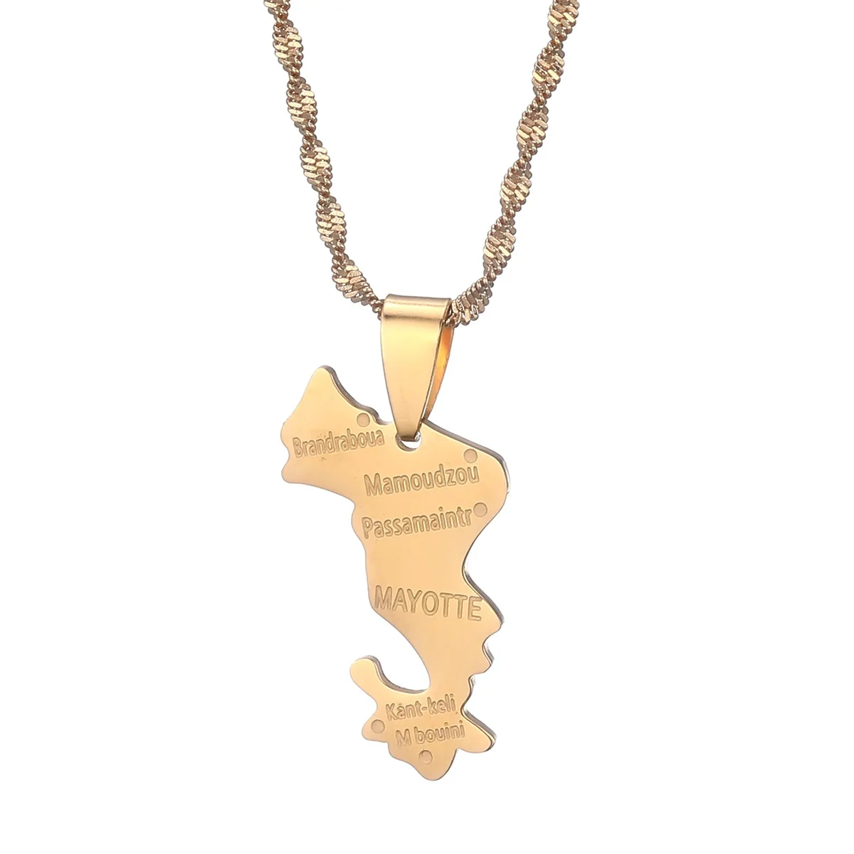 France Mayotte Pendant Necklaces for Women Girls Mamoudzou Mahore Jewelry