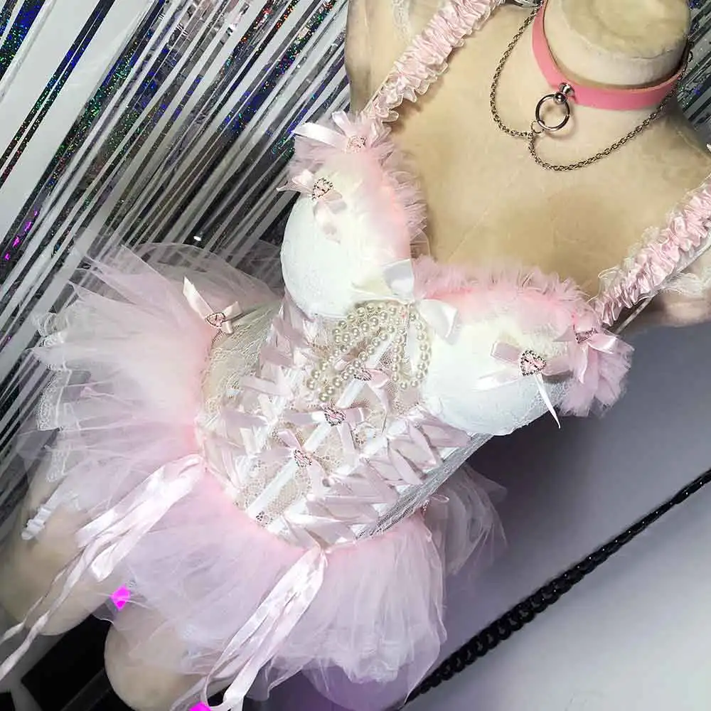 Robe gothique Harajuku des années 90, faite à la main, Emo Teen, bricolage, Y2K, hauts Grunge e-girls, nœud écologique, Punk Rock, Kawaii, tenues gothiques Rave