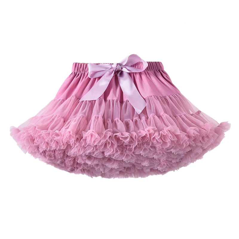 DE PEACH Baby Kids Puffy Tutu Skirts For Girls Lace Tulle Pettiskirt Skirt Children Princess Ballet Dance Party Fluffy Skirt