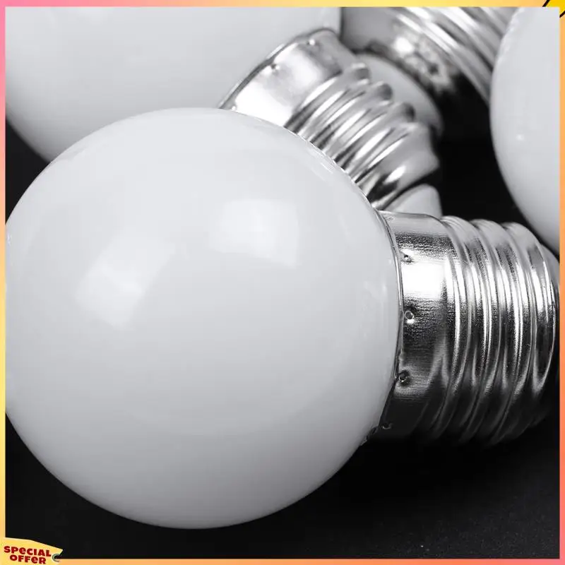 

ABFI 20 Pieces E27 0.5W AC220V White Incandescent Lamp Bulb Decoration Lamp