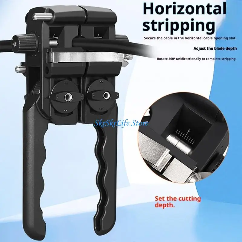 

E65E Industrial Fiber Optically Stripper Sheath Opening Cutter 8-30mm Two Way Opening Longitudinal Cable Slitter Cable