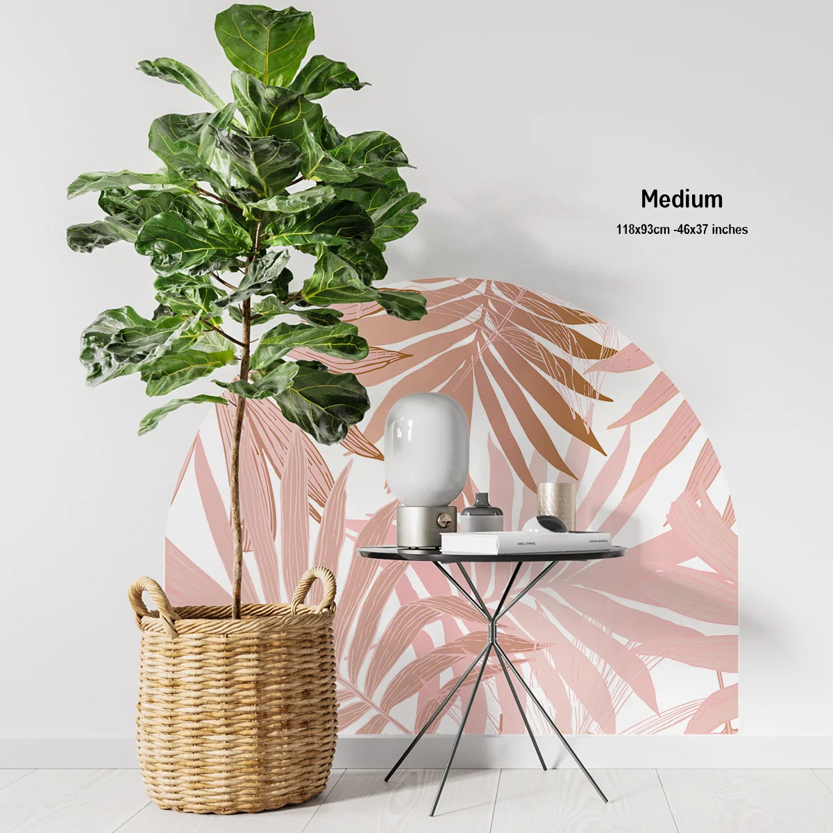 Creative Plant Nordic Simple Arch Wall Sticker Self-adhesive for Bedroom Living Room Porch Home Decoration Waterproof Wallpaper view 3